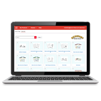 Kickstart: Number Sense en español © 2021 Grades K–3 Skills Stages A–C MyZBPortal.com Individual License