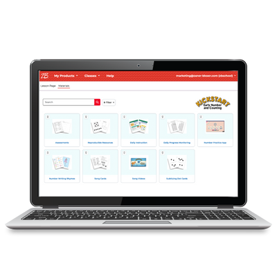 Kickstart: Early Number and Counting en español © 2022 Grade K Skills MyZBPortal.com Individual License