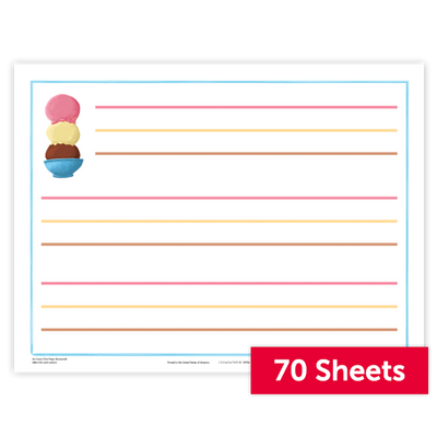 The Superkids Reading Program © 2026 Ice Cream Chart Paper, Horizontal 