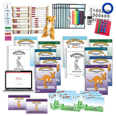 Kickstart: Number Sense © 2021 Grades K-3 Skills Stages A–D Full Intervention Kit English and Spanish