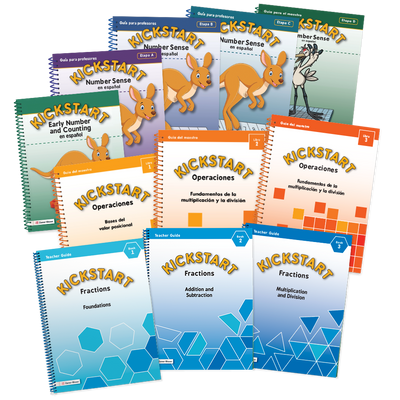 Kickstart Math Intervention en español © 2026 Grades K–5 Skills Comprehensive Base Package