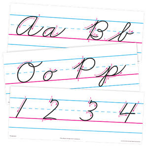 Alphabet Wall Strips Cursive English Grades 2-4