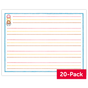 The Superkids Reading Program © 2017 Student White Board With Ice Cream Lines (20-Pack)