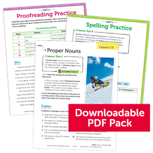 Instant Download Grammar Grade 3 Practice Pack